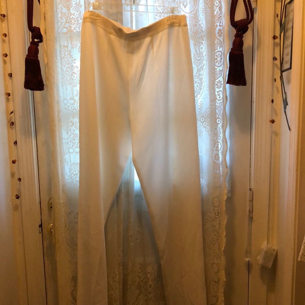 MISOOK-ELEGANT WHITE DRESS/DRESSY CASUAL PANTS